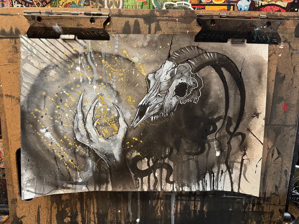 Demon painting by Ryan case