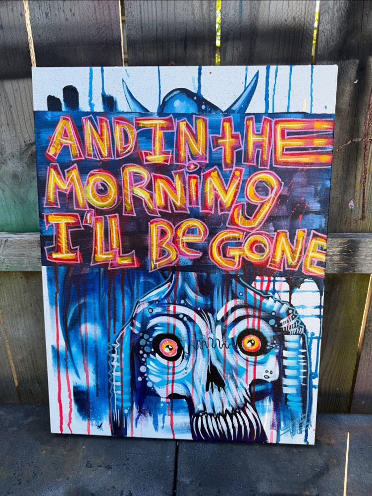 Tom waits inspired painting by Ryan case