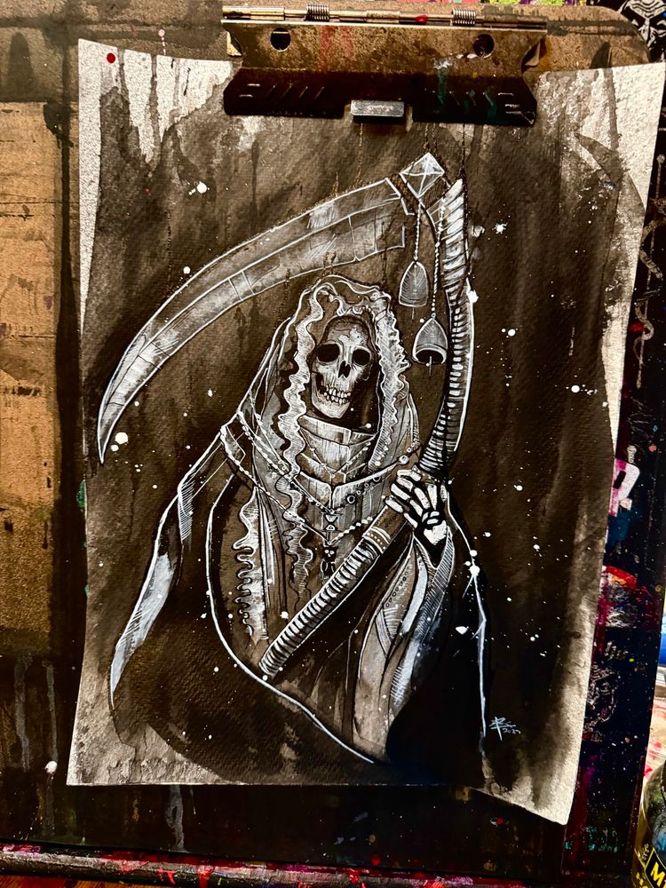 Santa Muerte painting by Ryan case