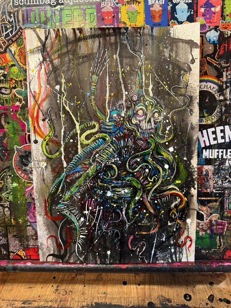 Creepy lovecraftian monster painted by Ryan case