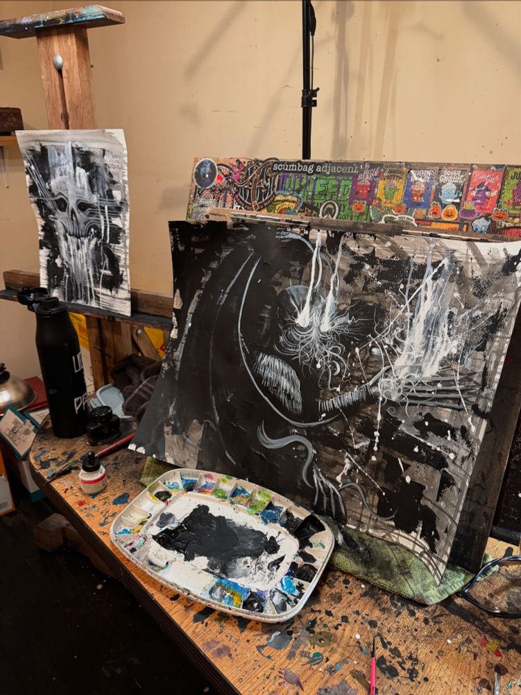 Work in progress Cthulhu painting by Ryan case
