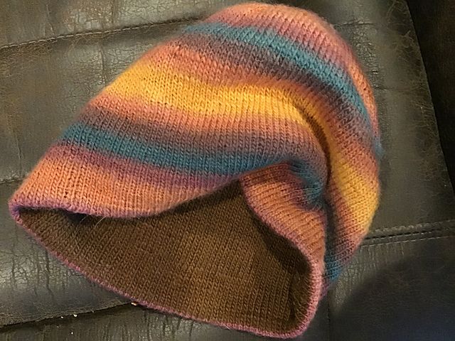 a self lined knit hat