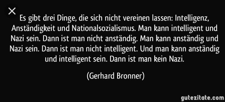 Zitat über Nationalsozialismus von Gerhard Bronner