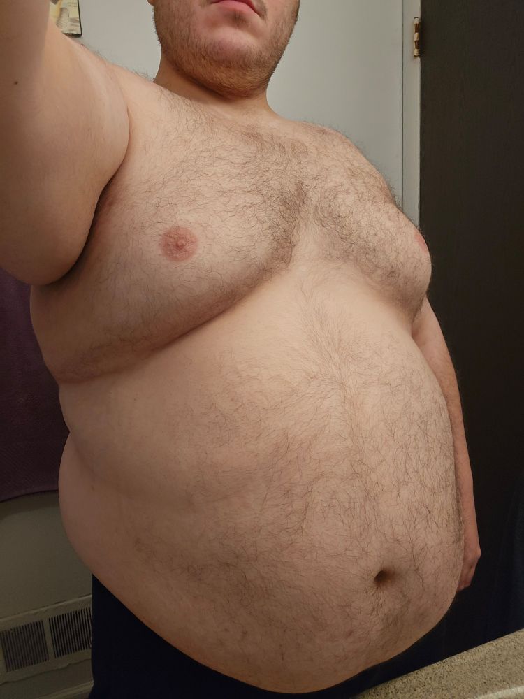 Photo of me shirtless, before dinner