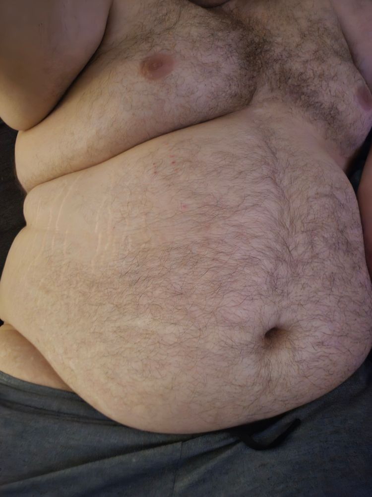 Photo of my shirtless belly and chest