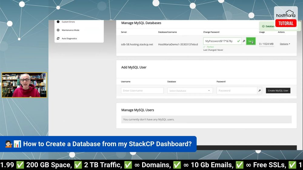 Good morning, we have created a short tutorial on how to create a #database from your #stackcp dashboard: https://youtu.be/UV3WoklupBE
Simple, isn't it? :)
Have a great weekend!
Helmuts and HostMaria team