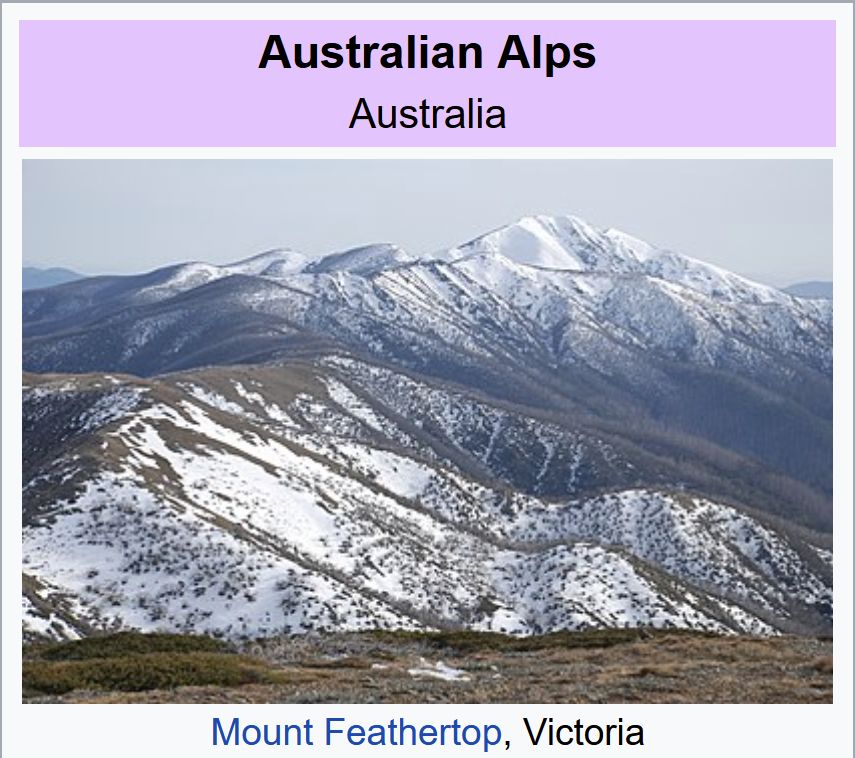 the "Australian Alps"