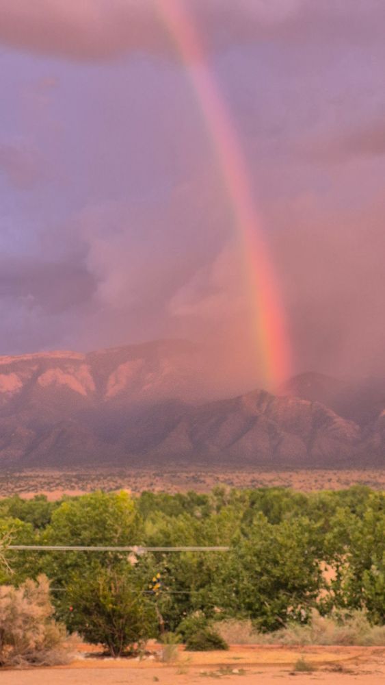 New Mexico storms can be beautiful.  #rainbow