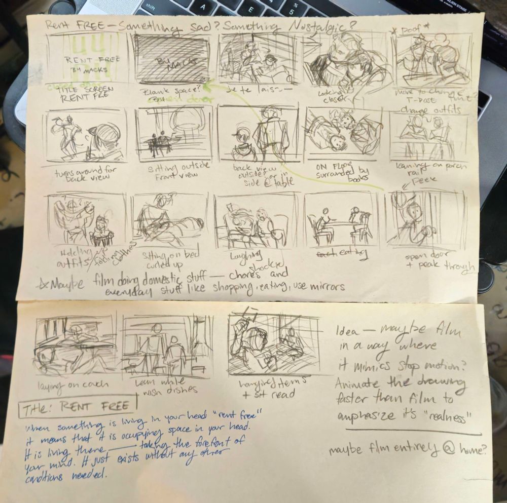 Storyboard of some shits of my OC, Quamar, hanging out with me. 