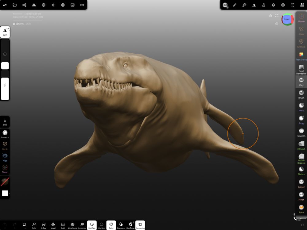Mosasaurus Hoffmanni organic 3D model