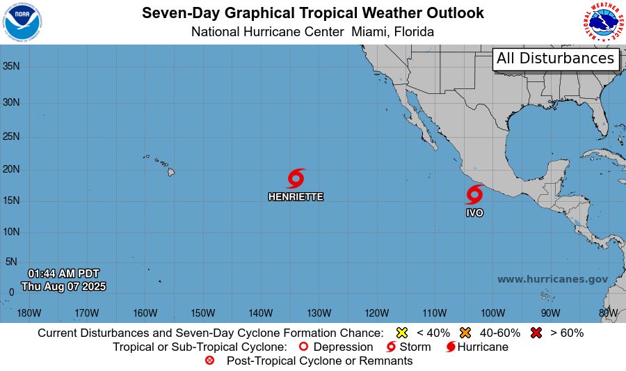 Eastern North Pacific 7-Day Graphical Outlook Image