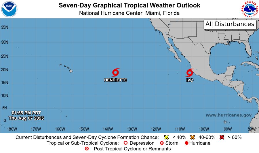 Eastern North Pacific 7-Day Graphical Outlook Image