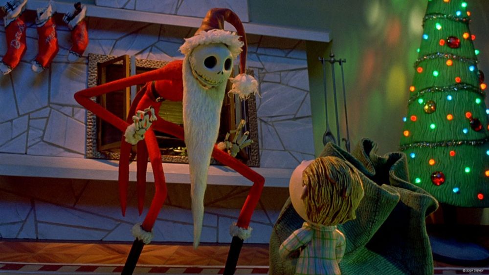 Jack Skellington saying, "Hello." 