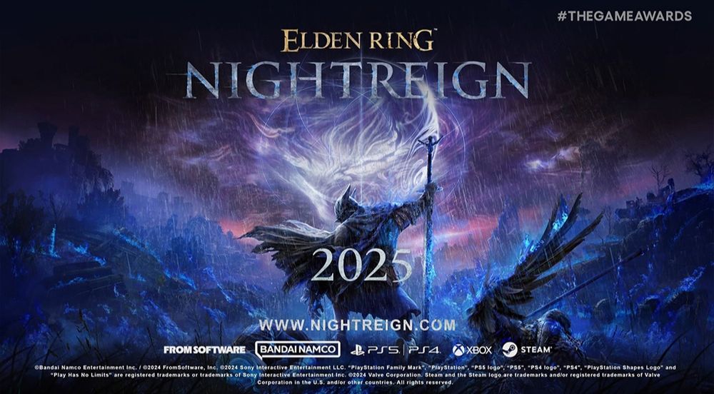 A poster for ELDEN RING: NIGHTREIGN, an upcoming video game from FromSoftware.