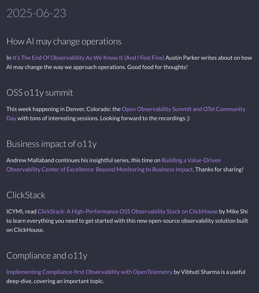 screen shot of the newsletter