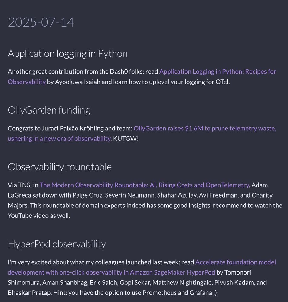 screen shot of the newsletter