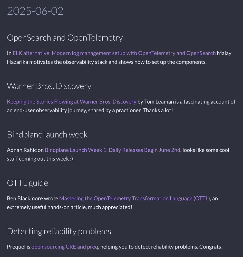 screen shot of newsletter
