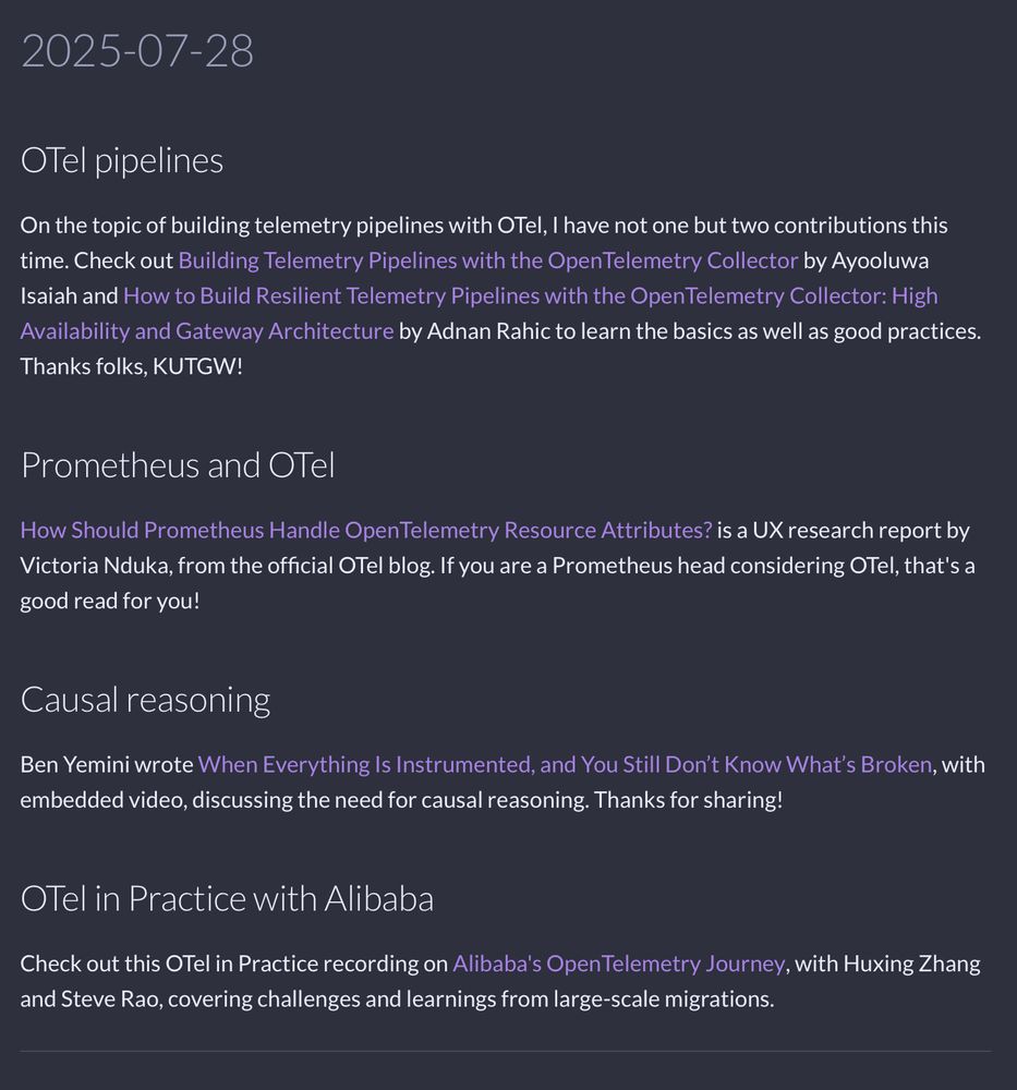 screen shot of the newsletter