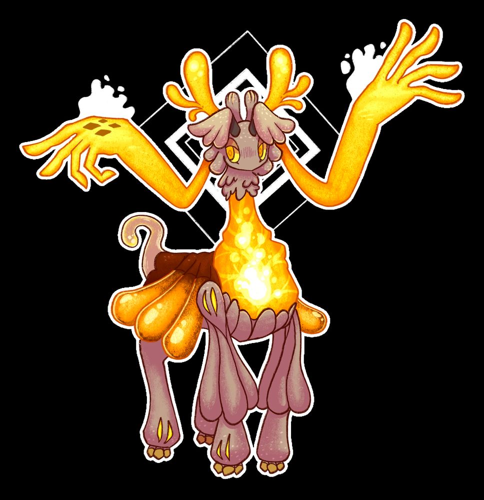 A drawing of the Phosphoran Phlox from My Singing Monsters