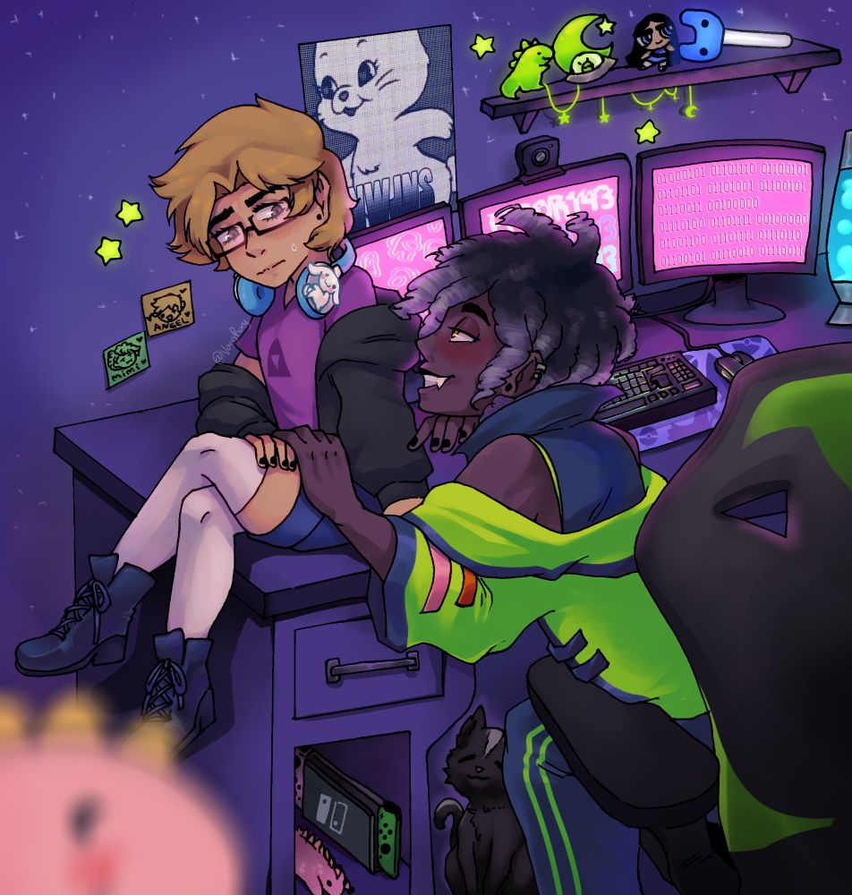 Su primer encuentro es en el torneo CTF a la cual a Rory le inscribieron sus amigos como broma. Al no poder retirarse (y tampoco querer perder) estudia lo suficiente para no quedar como último lugar. De alguna manera termina en 2do lugar con una diferencia de puntos muy pequeña con respecto al primer lugar. 
Resignado deside mejor inscribirse a una competencia de dibujo, una zona mas conocida por el, pero igual termina en 2do lugar contra el mismo sujeto de la competencia pasada.

Celoso del doble triunfo de su adversario y con los pocos conocimientos (y un tutorial) decide hackear a su Rival maliciosamente. Falla, y Micah termina hackeandolo devuelta, iniciando interacciones por medio de mensaje molestandose el uno al otro con bromas pesadas y coqueteos falsos.