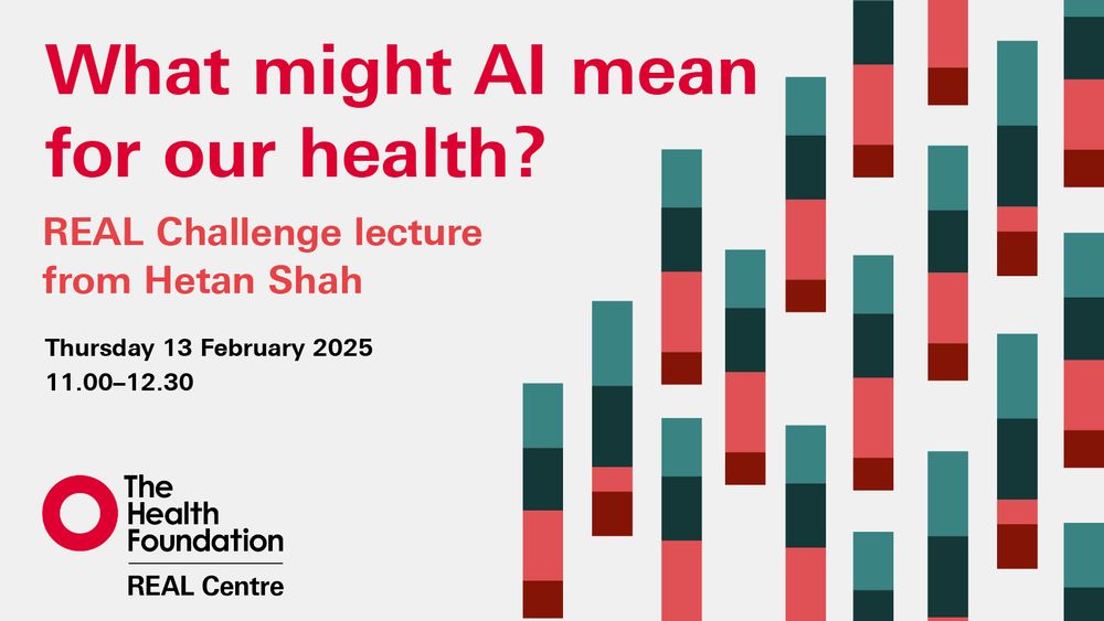 What might AI mean for our health?

REAL Challenge lecture from Hetan Shah

Thursday 13 February 2025
11.00–12.30