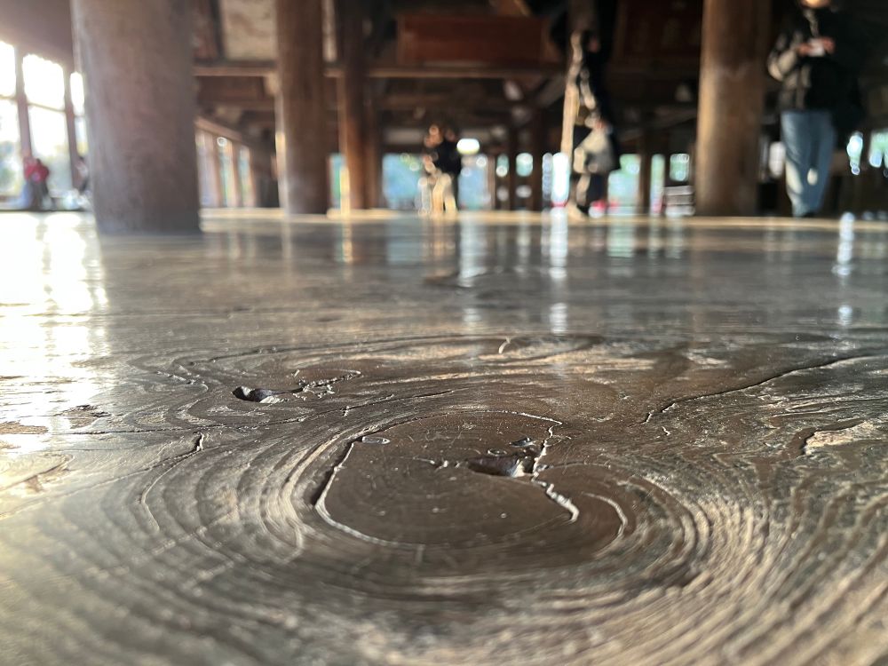 Ancient wood floor at Miyajima