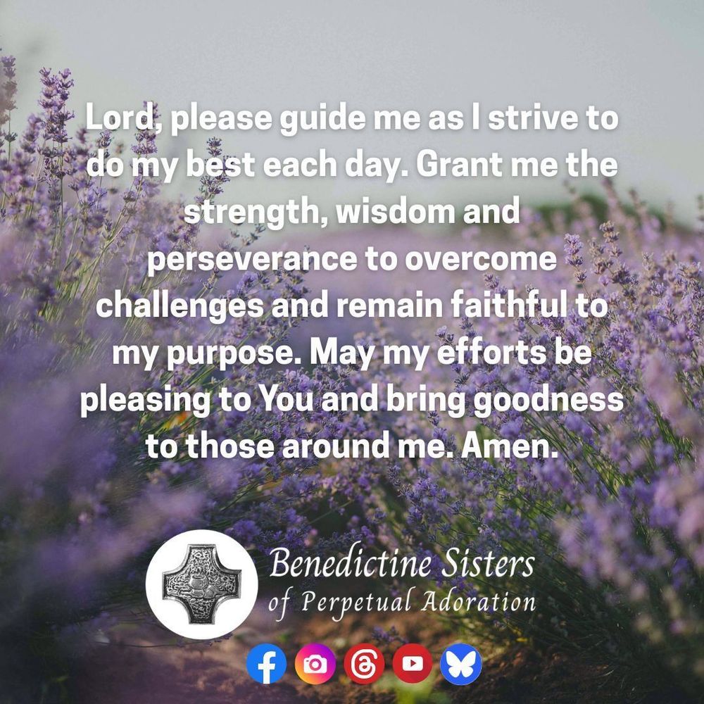 [PIC] Field of lavender-colored flowers [TEXT] Lord, please guide me as I strive to do my best each day. Grant me the strength, wisdom and perseverance to overcome challenges and remain faithful to my purpose. May my efforts be pleasing to You and bring goodness to those around me. Amen.