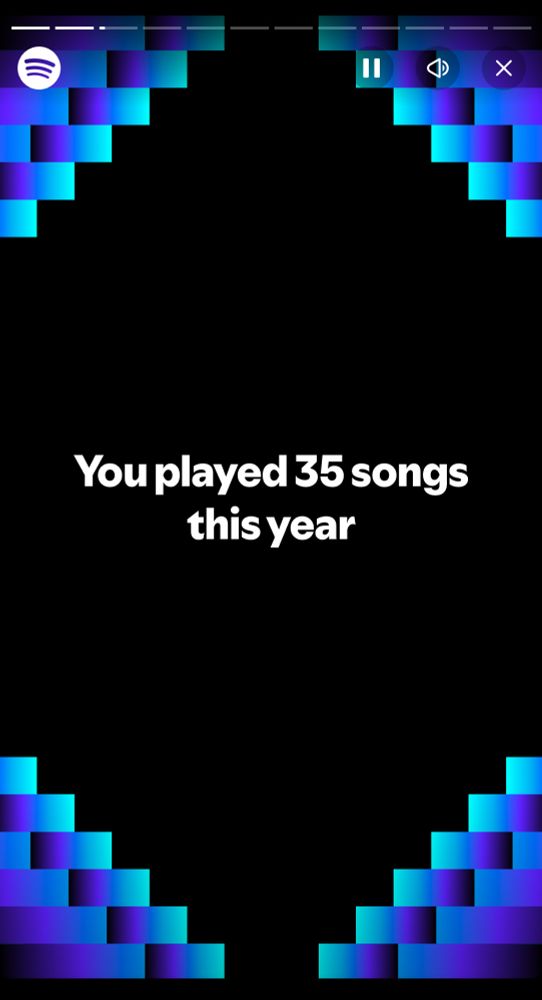 You played 35 songs this year. 