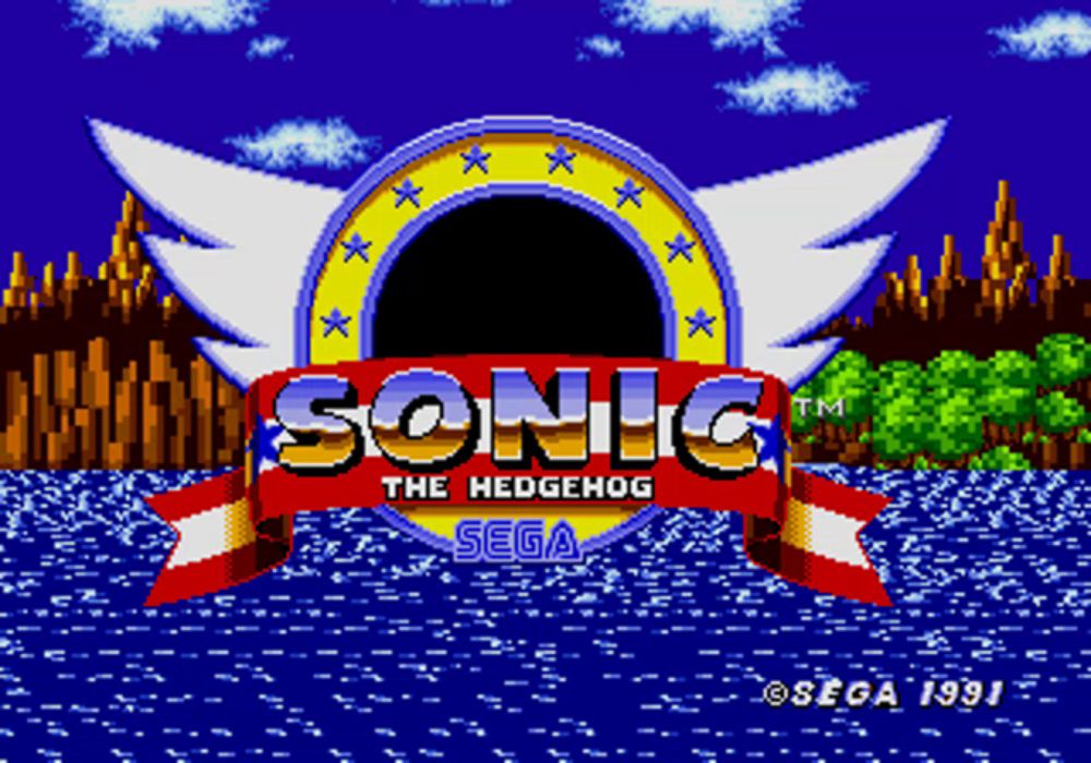 a video game called sonic the hedgehog by sega 1991