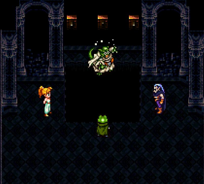 Ozzie from Chrono Trigger moments away from his demise