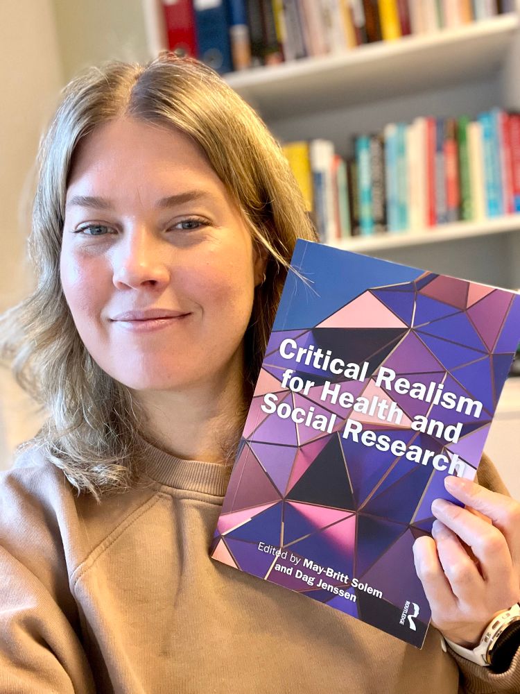 A picture of me holding the book
