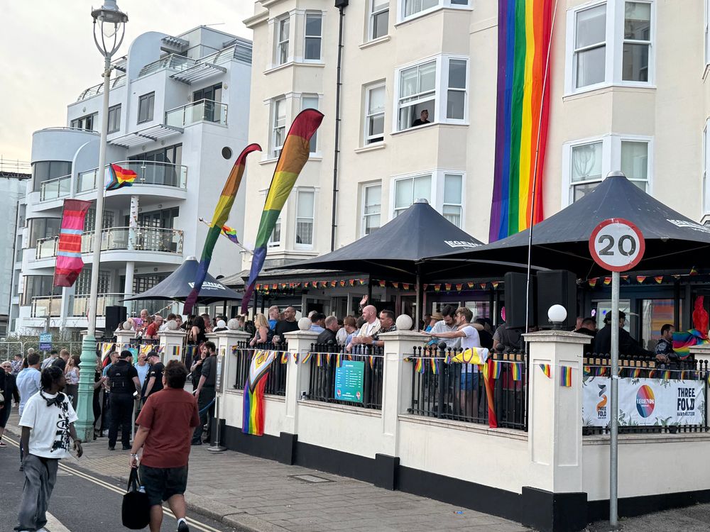 Photo of the balcony of Legends Bar.