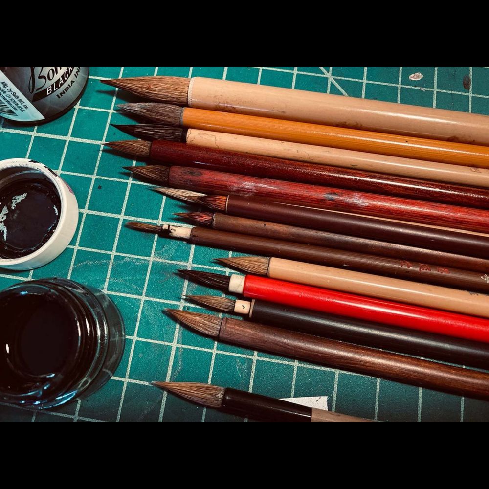 Analog Inking: The Brush — Christine Larsen