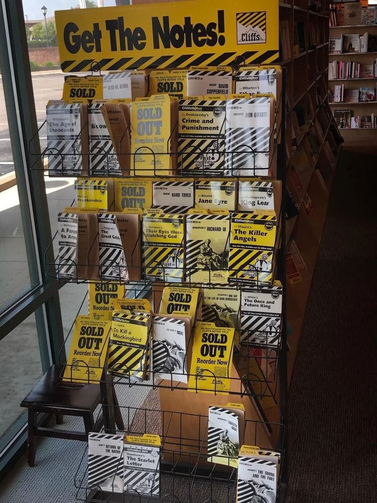 Clifff Notes display.