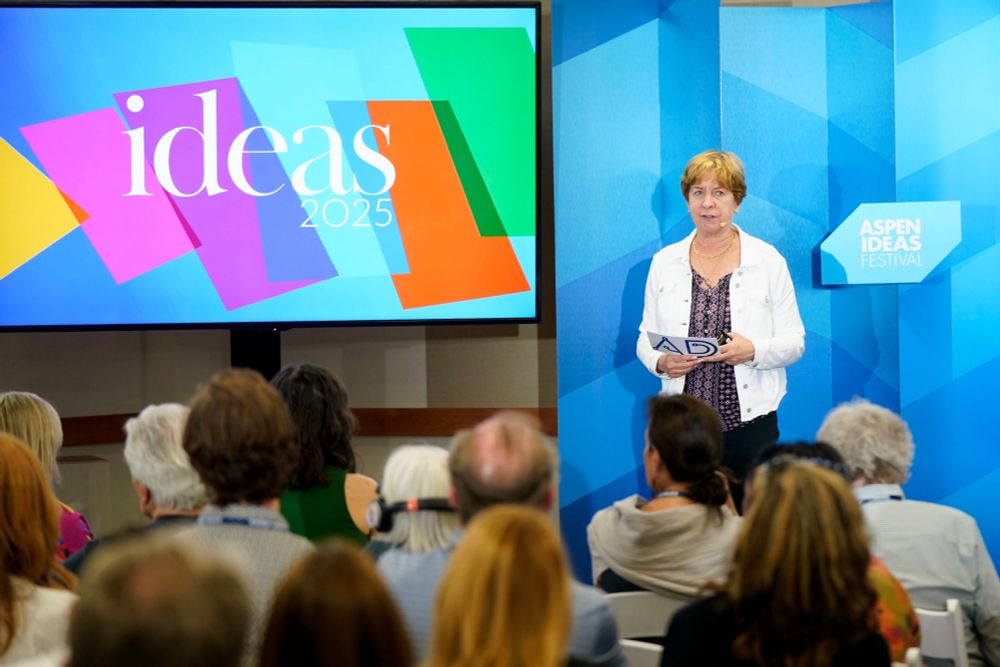 Vivian Schiller speaking at Aspen Ideas.