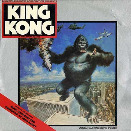 Soundtrack LP for the 1976 Dino De Laurentiis remake of KING KONG, music composed and conducted by John Barry