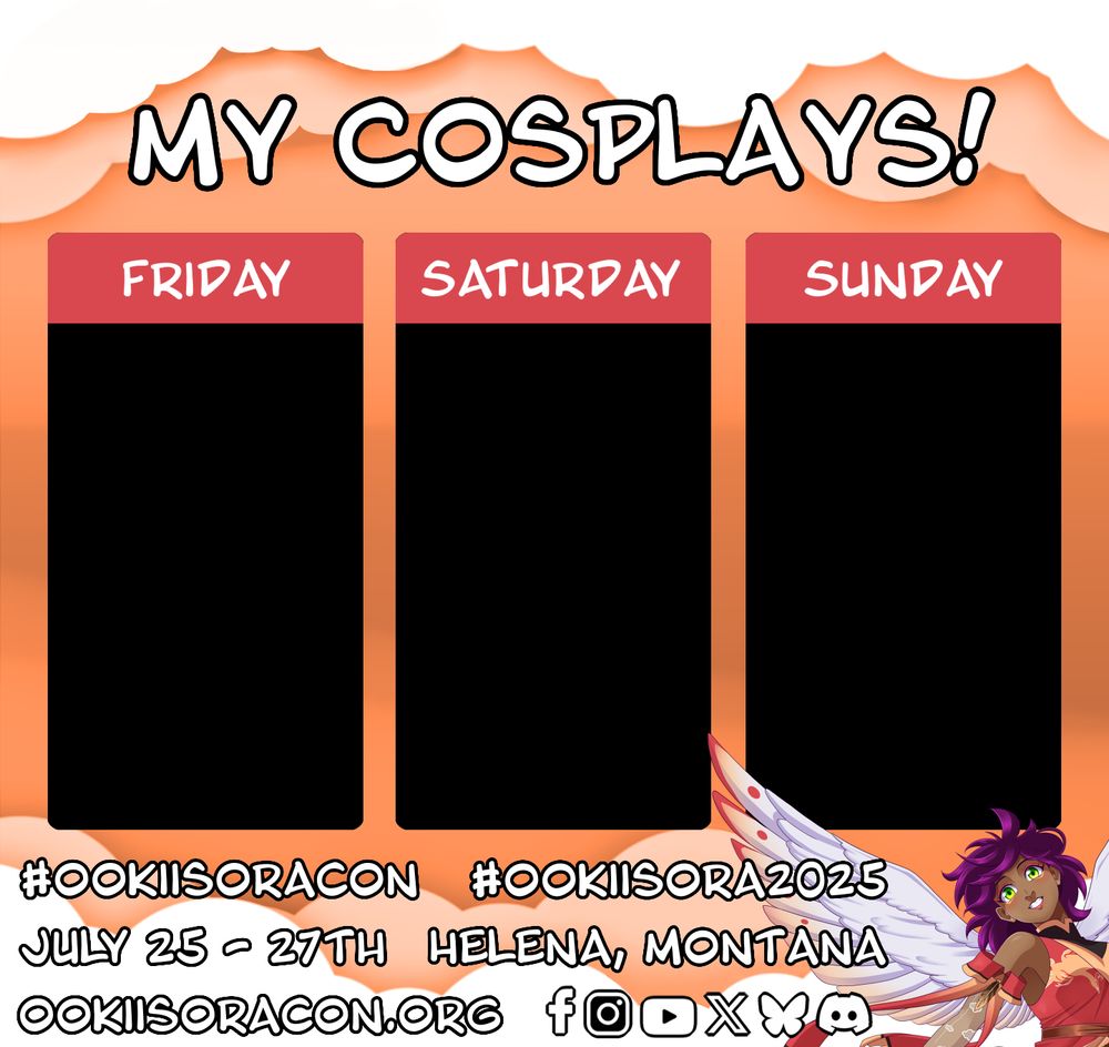 A meme template with three spaces labelled Friday, Saturday and Sunday to place an image of a character