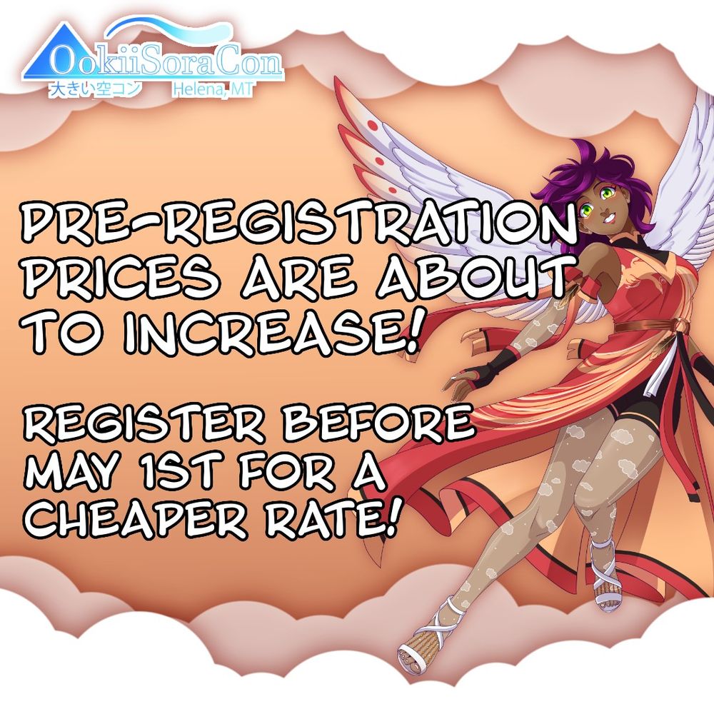 Pre-registration prices are about to increase! Register before May 1st for a cheaper rate!