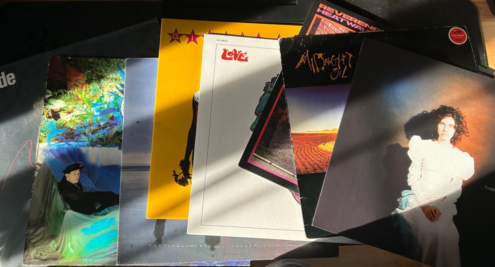 Selection of vinyl records 