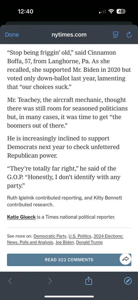 cinnamon boffa, dropping a heater, “stop being friggin’ old,” in response to what national dems should focus on to win swing votes in 2026 and 2028