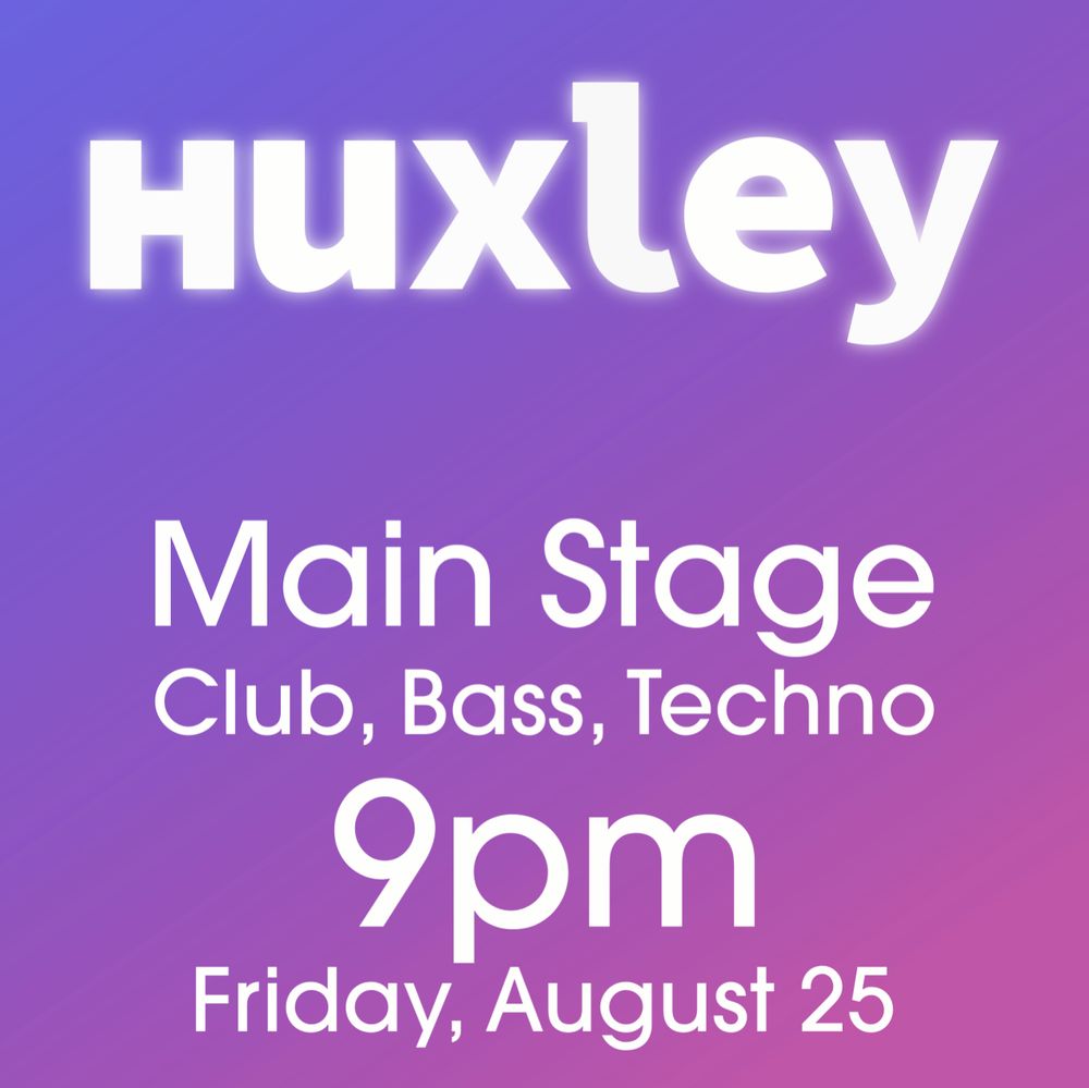 A Simple DJ Poster:

Furrydelphia 2023

Huxley

Main Stage
Club, Bass, Techno
9pm
Friday, August 25