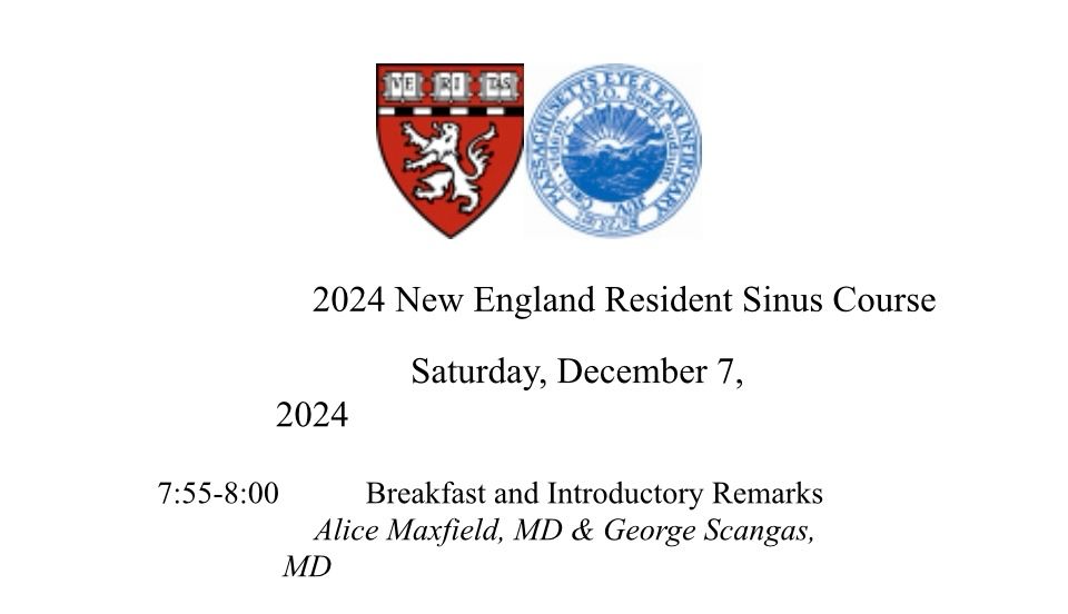 New England resident sinus course