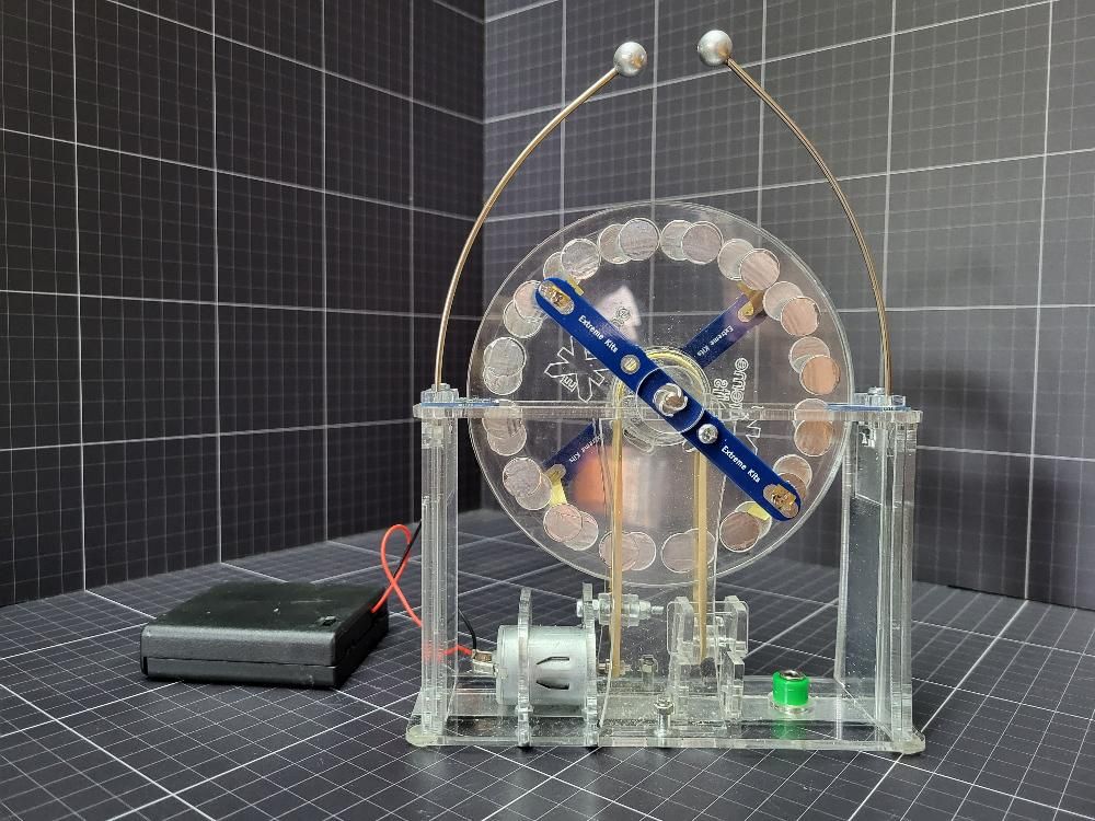 Mini Wimshurst Electrostatic Generator kit V2