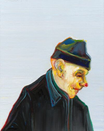 T’s self-portrait as a one hundred year-old clown (2020).