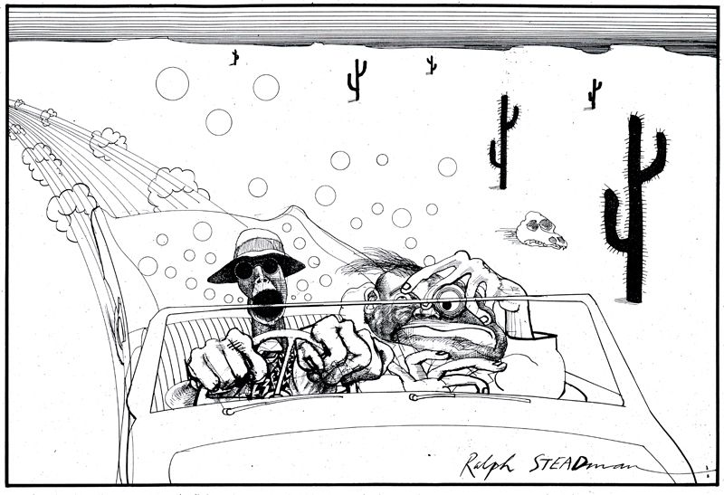 Illustration by Ralph Steadman from Fear and Loathing in Las Vegas. 