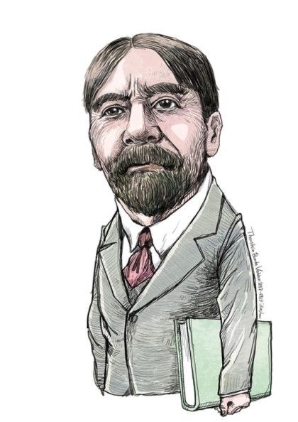 Caricature of Veblen. Credit: https://ensaiosenotas.com/2017/03/03/veblen-a-ostentacao-da-classe-ociosa/