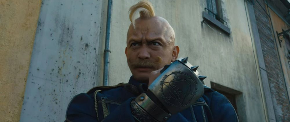 Alex Armstrong from the live action movie of the anime, Fullmetal Alchemist.