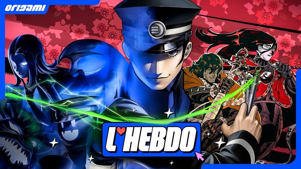 Image d'illustration de l'hebdo avec les personnages de Crown Gambit et RAIDOU Remastered: The Mystery of the Soulless Army