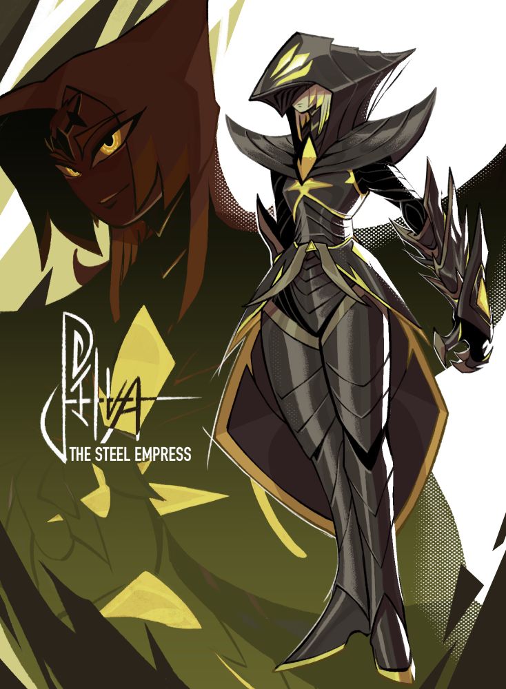 Silva, The Steel Empress
An empress whose regions are entirely made in iron and stone and steel, leaving little room for greenery using the Primal Steel. Those serving under her would be clad in such and their actions dependent to only her whims, and their conscious slowly fading. She seeks an empire that is strictly under her watchful gaze.