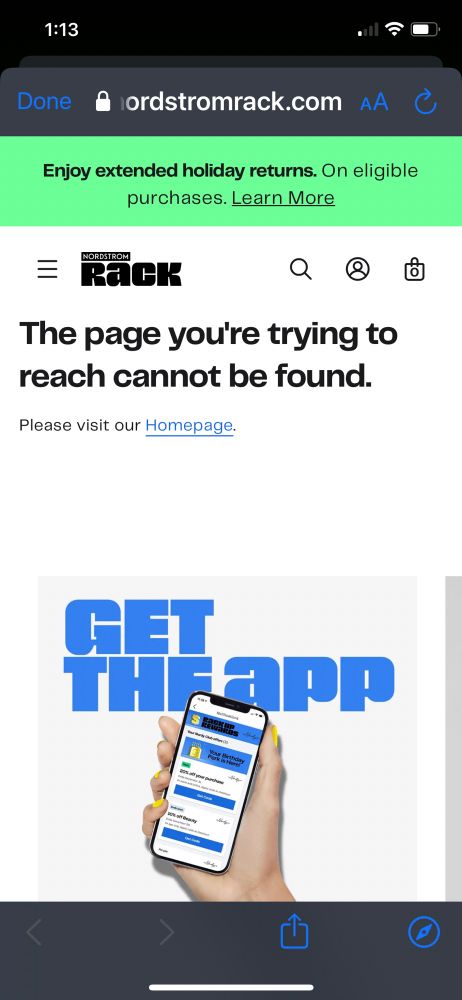 kaysie followed the link and it’s a nordstrom “the page you’re trying to reach cannot be found” splash
